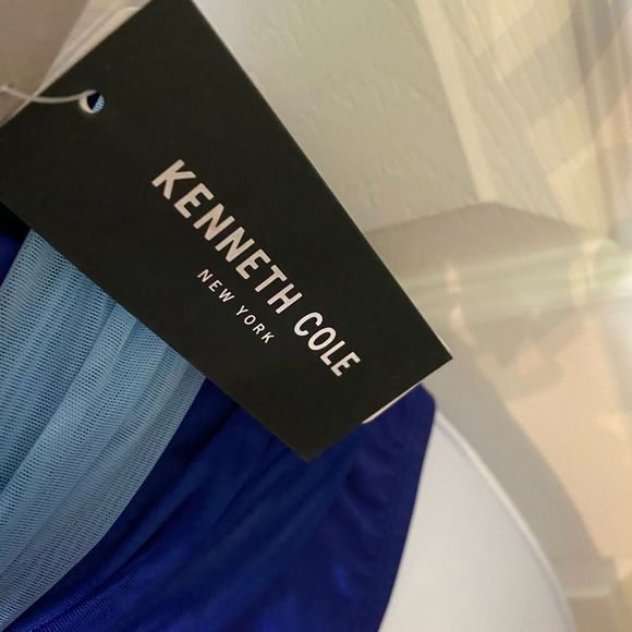 Kenneth Cole New York Swim | Halter Plunge Mio One Piece Size Large Navy Blue - Picture 9 of 11